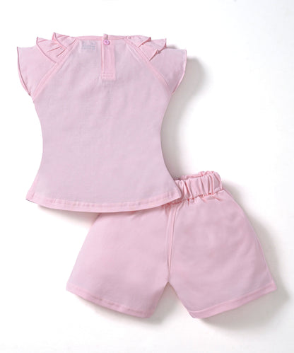 Butterfly Meadow Raglan Short Sleeves Top & Hot Pant Set | Pink