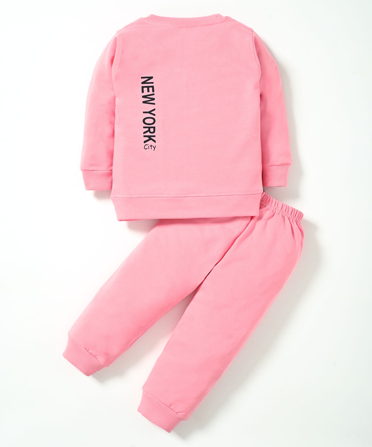 Skate Dude Full Sleeves Sweatshirt and Joggers Set | Pink