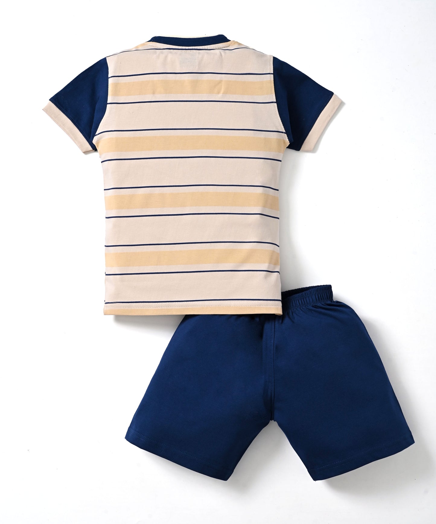 Bear Naps Half Sleeves T-Shirt & Half Pant Set | Blue