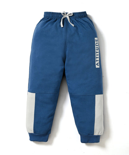 Focus Raglan Full Sleeves Sweatshirt and Joggers Set | Blue