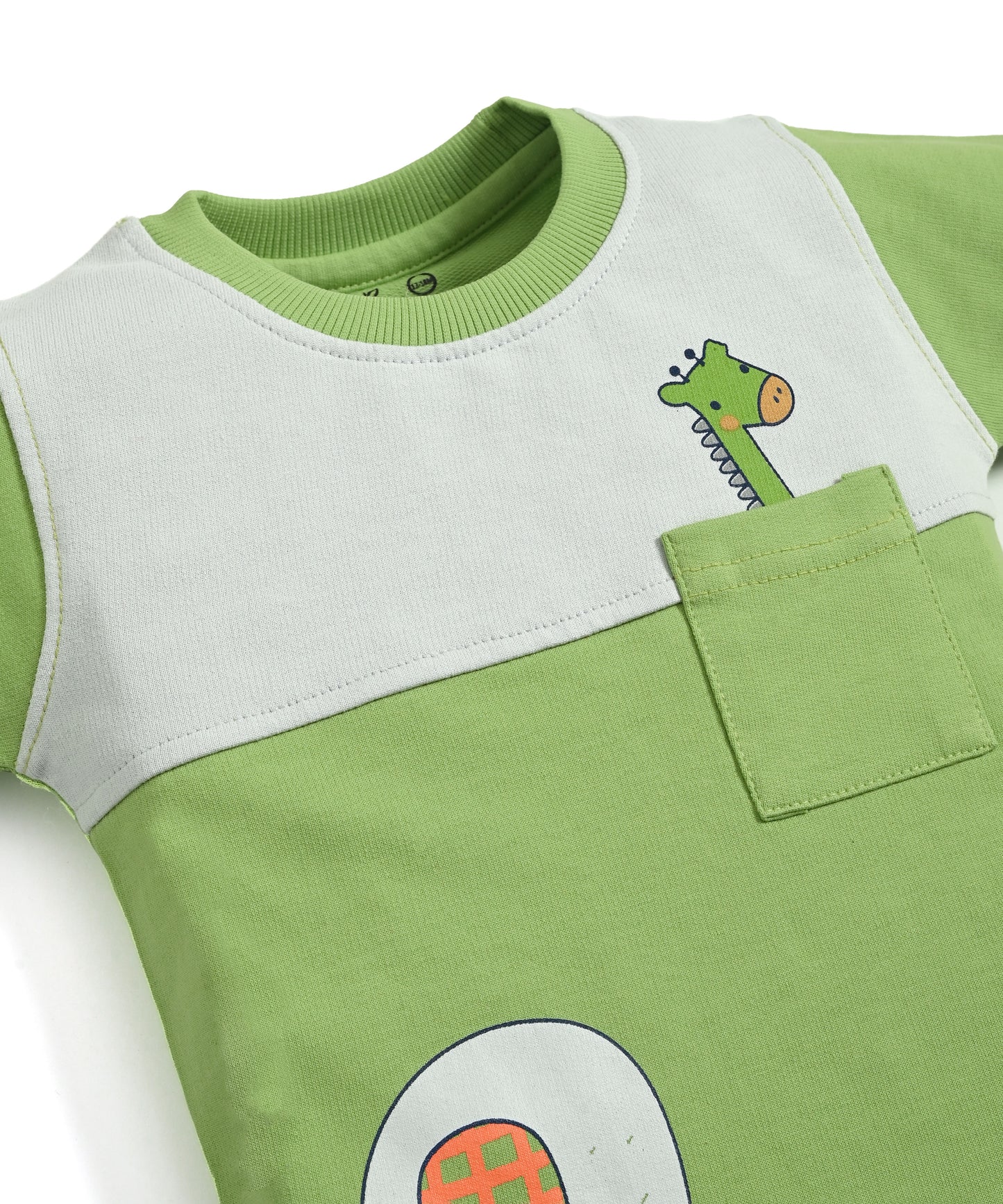 Jungle Buddies Full Sleeves Sweatshirt & Joggers Set | Green