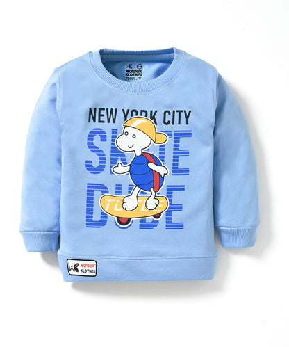 Skate Dude Full Sleeves Sweatshirt and Joggers Set | Blue