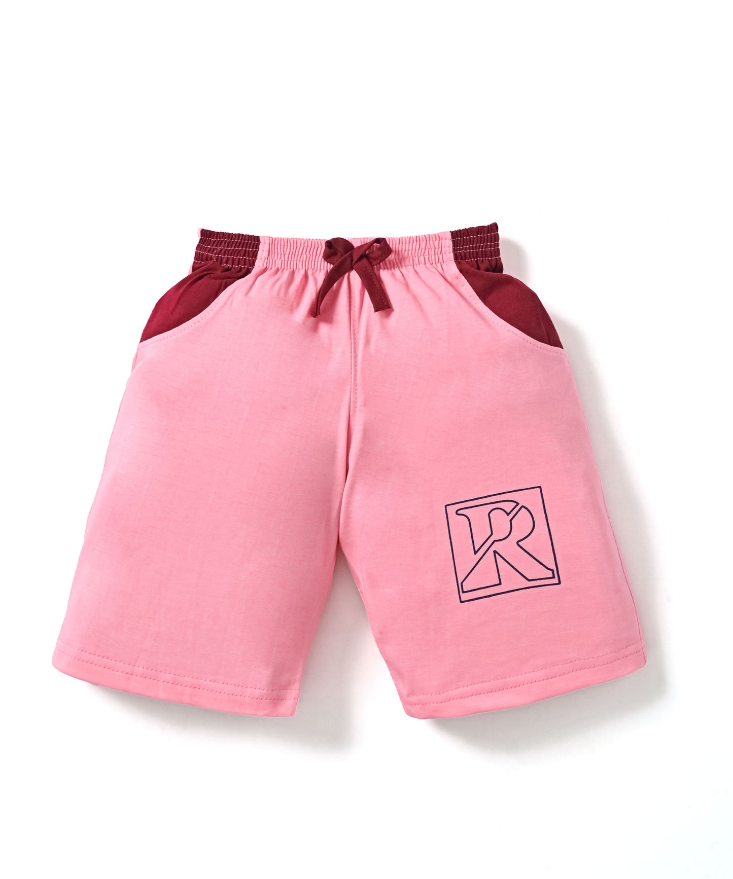 Respect Half Sleeves T-Shirt & Shorts Set | Pink