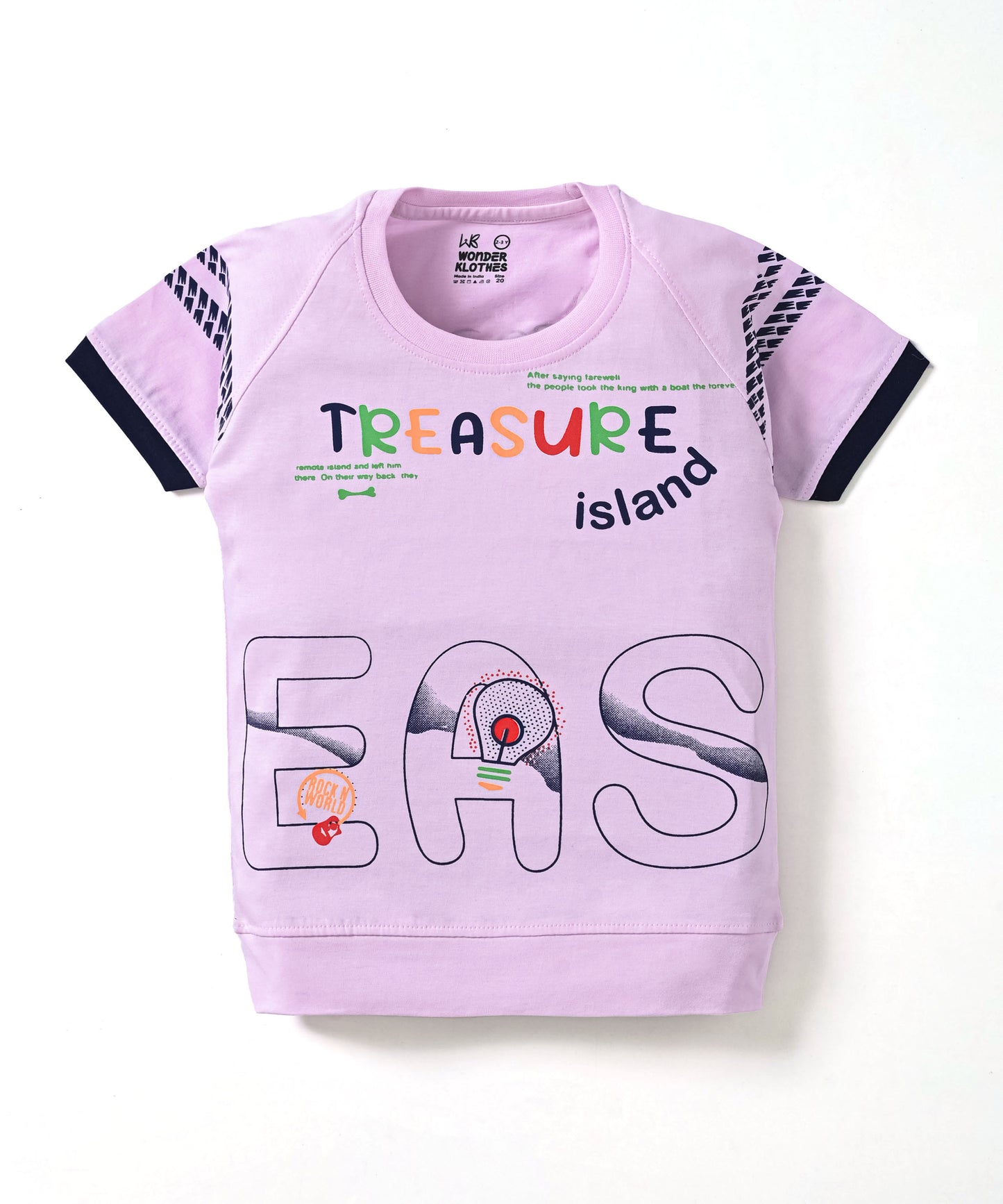 Treasure Island Raglan Half Sleeves T-Shirt & Shorts Set | Violet