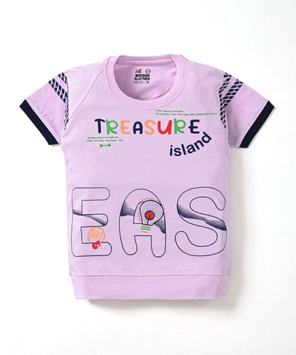 Treasure Island Raglan Half Sleeves T-Shirt & Shorts Set | Violet