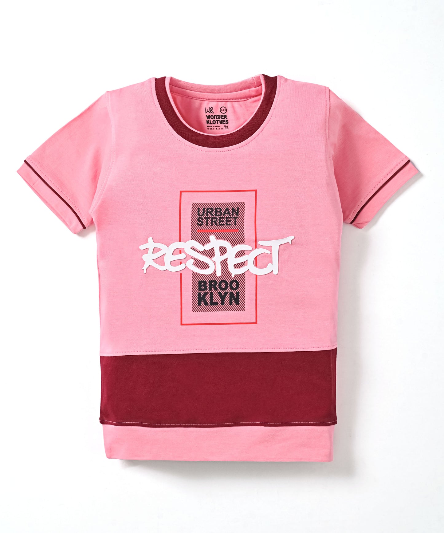 Respect Half Sleeves T-Shirt & Shorts Set | Pink