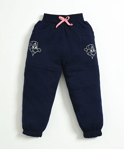 Ducky Boy Full Sleeves Sweatshirt & Joggers Set | Pink