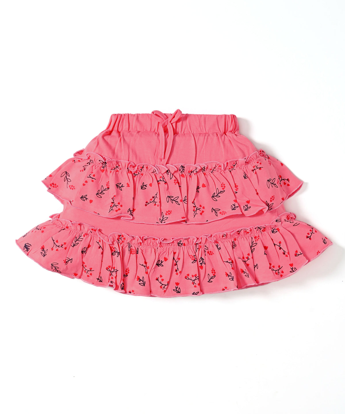 Giraffe Garden Short Sleeves Top & Skirt Set | Pink