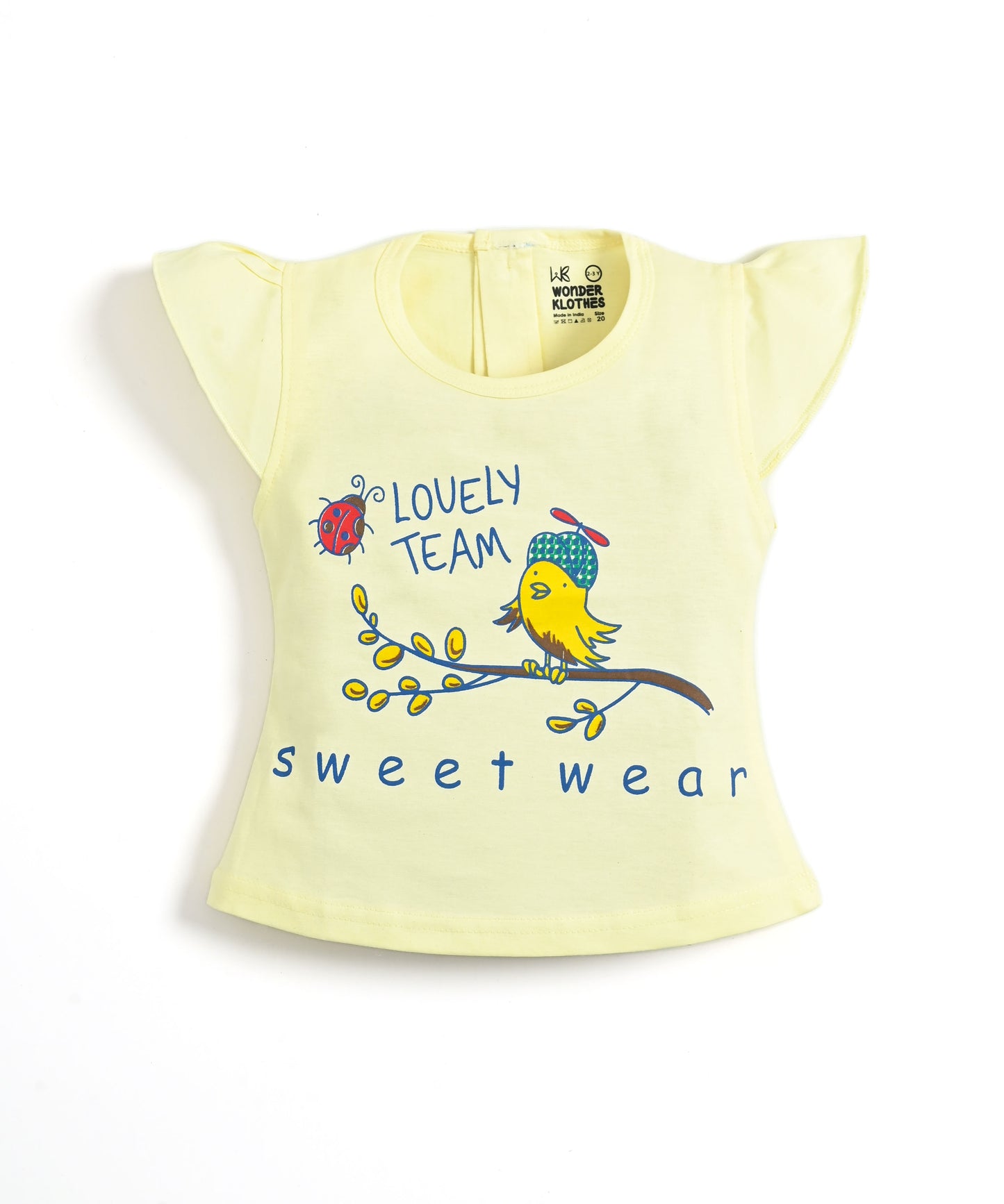Sweet Bird Short Sleeves Top & Bootcut Pant Set | Yellow