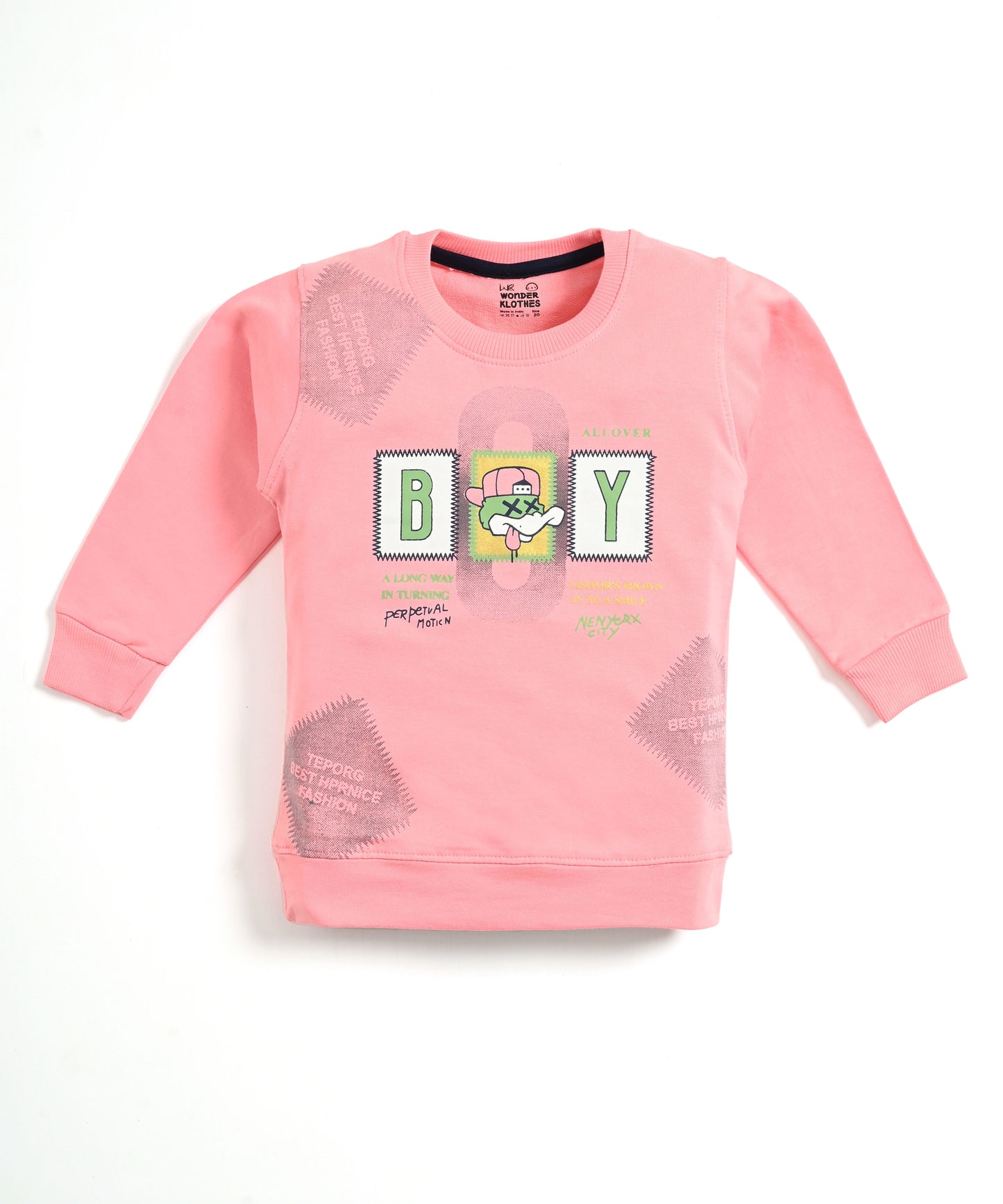 Ducky Boy Full Sleeves Sweatshirt & Joggers Set | Pink
