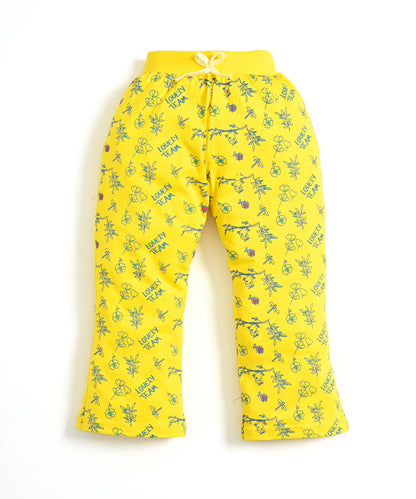 Sweet Bird Short Sleeves Top & Bootcut Pant Set | Yellow