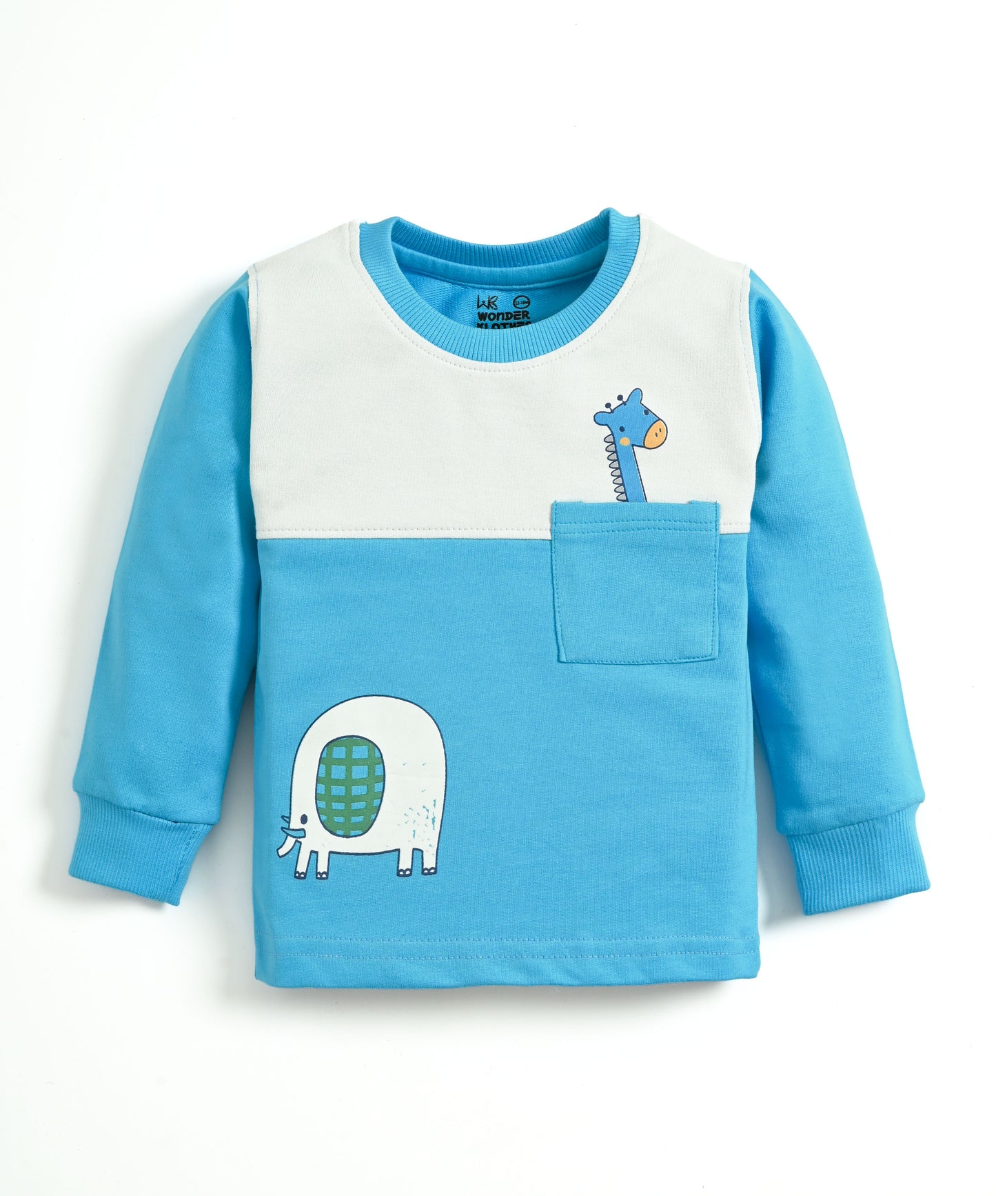 Jungle Buddies Full Sleeves Sweatshirt & Joggers Set | Blue