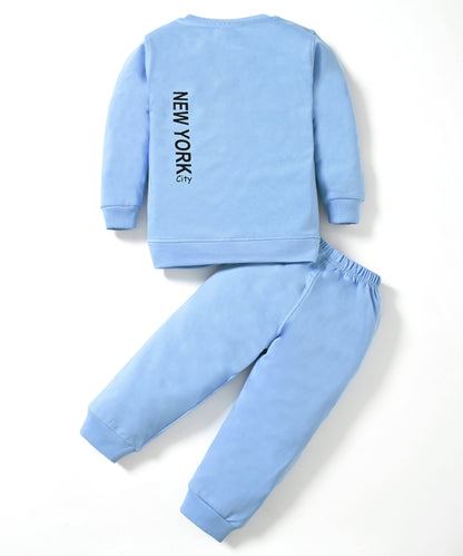 Skate Dude Full Sleeves Sweatshirt and Joggers Set | Blue