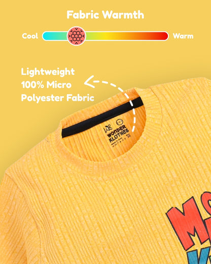 Mickey Half Sleeves T-Shirt & Shorts Set | Yellow