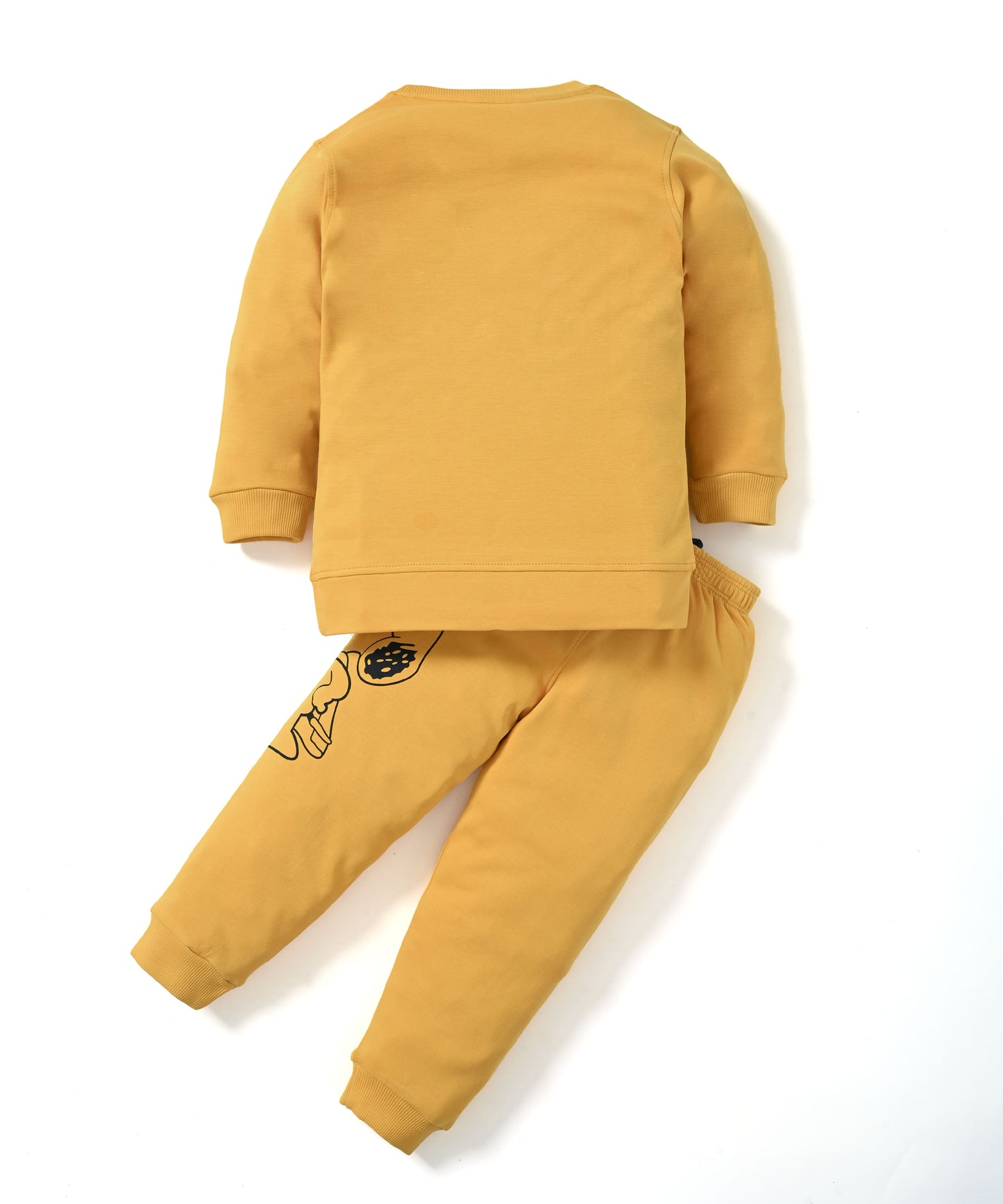 Critic Snoopy Full Sleeves Sweatshirt and Joggers Set | Yellow