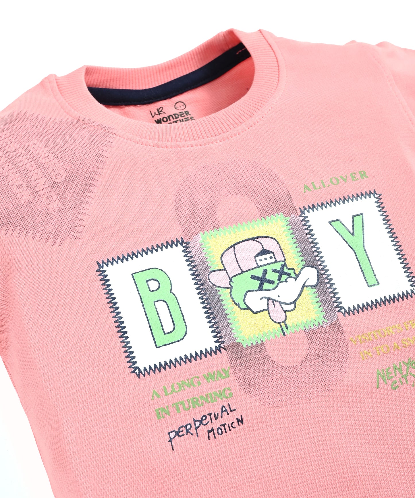 Ducky Boy Full Sleeves Sweatshirt & Joggers Set | Pink