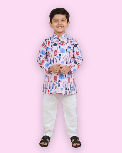 Iconic London Full Sleeves Kurta Pyjama Set