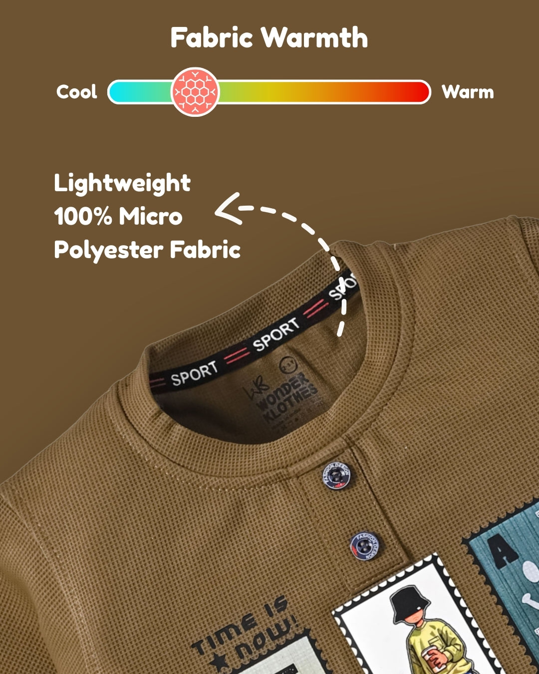 Street Times Half Sleeves T-Shirt & Shorts Set | Brown