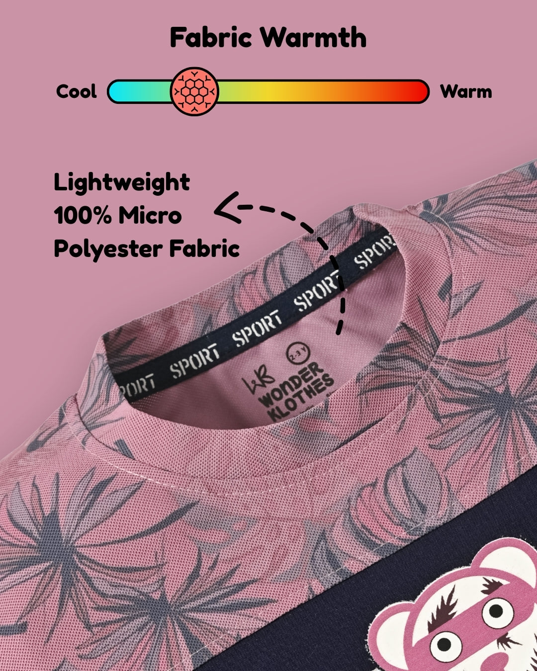 Collection Bear Half Sleeves T-Shirt & Shorts Set | Violet