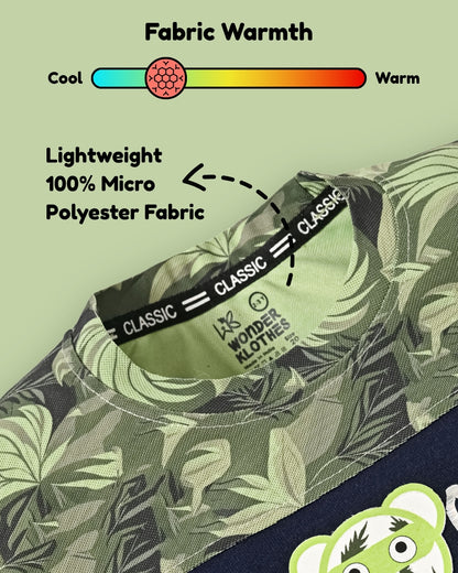 Collection Bear Half Sleeves T-Shirt & Shorts Set | Green