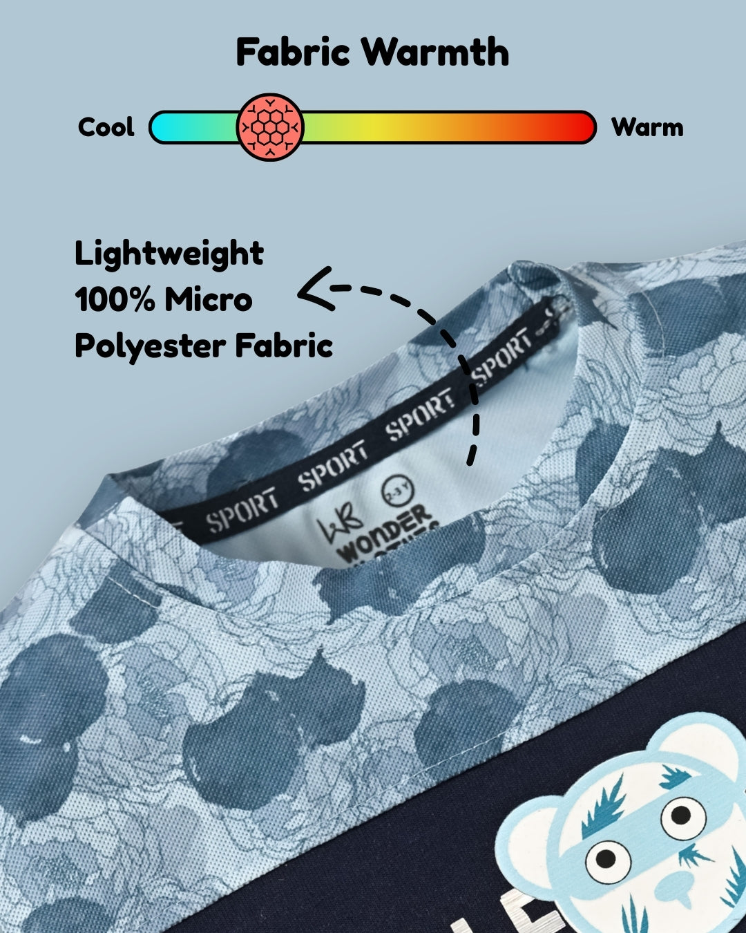 Collection Bear Half Sleeves T-Shirt & Shorts Set | Blue