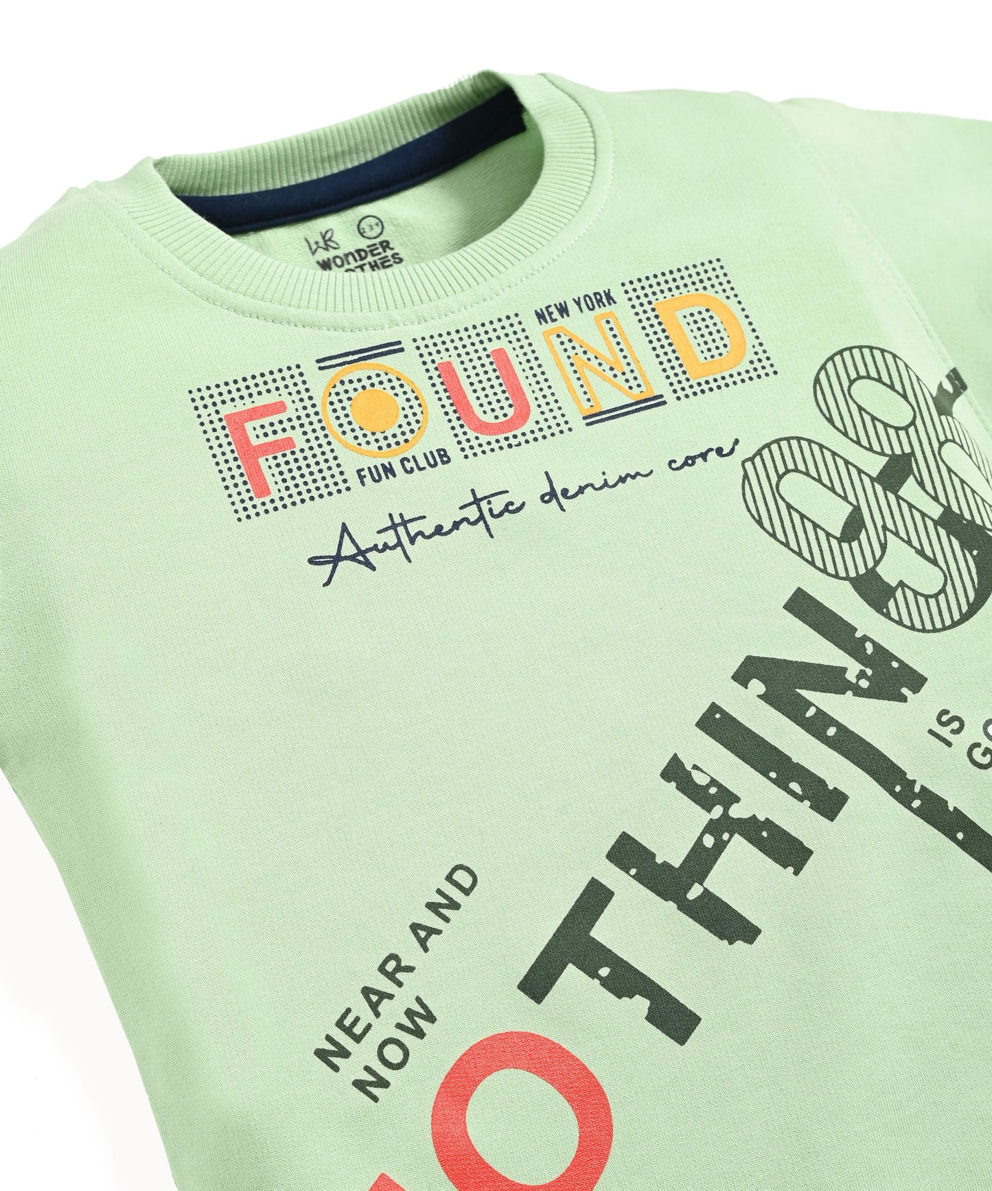 Nothing Full Sleeves Sweatshirt & Joggers Set | Green