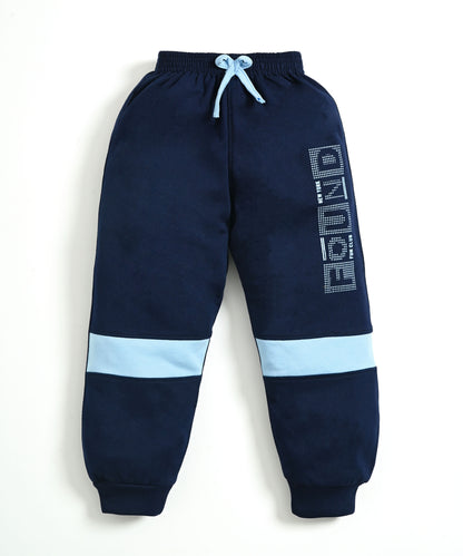 Nothing Full Sleeves Sweatshirt & Joggers Set | Blue