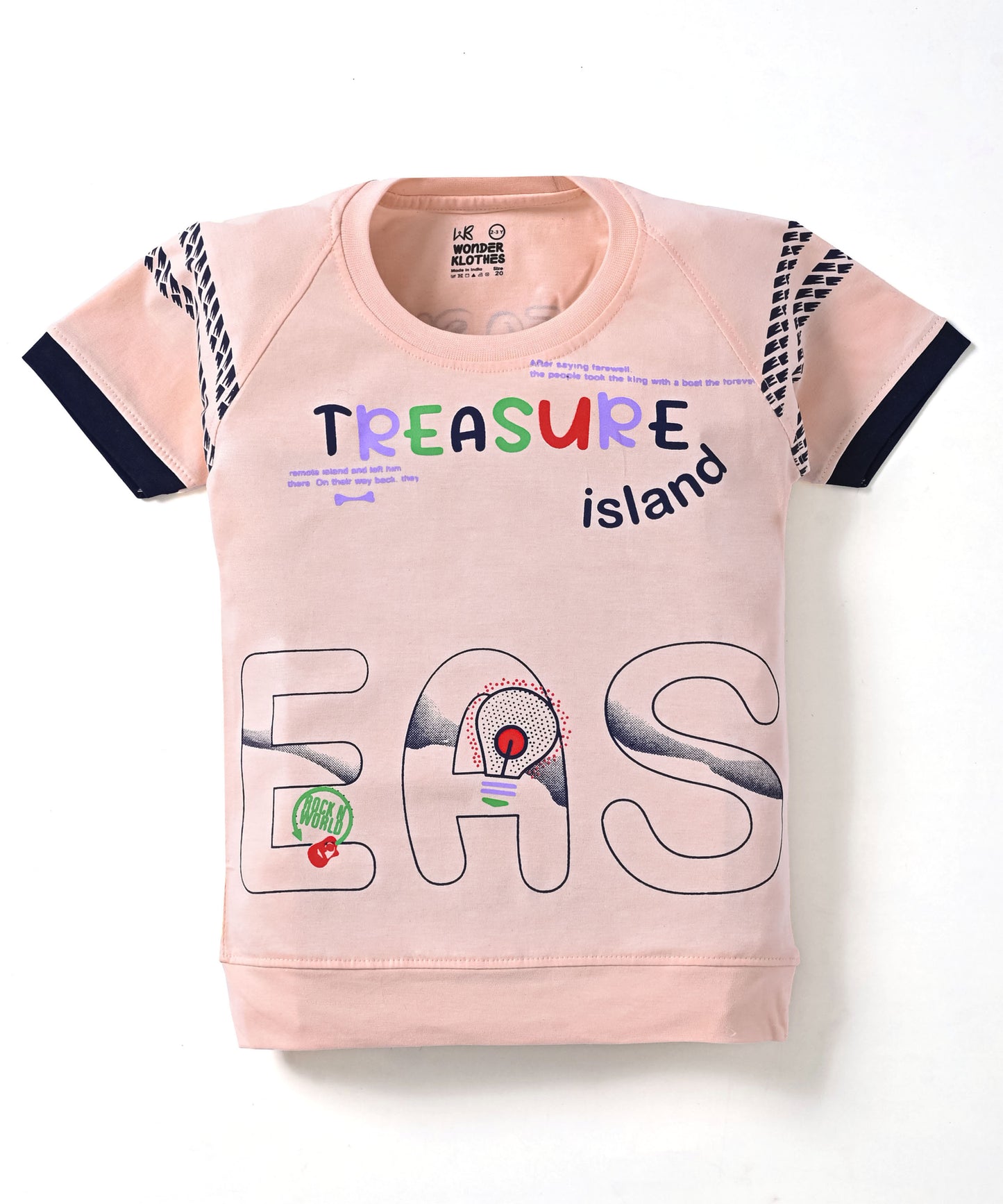 Treasure Island Raglan Half Sleeves T-Shirt & Shorts Set | Orange