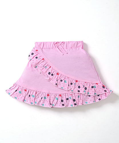 Floral Dreams Short Sleeves Top & Skirt Set | Pink