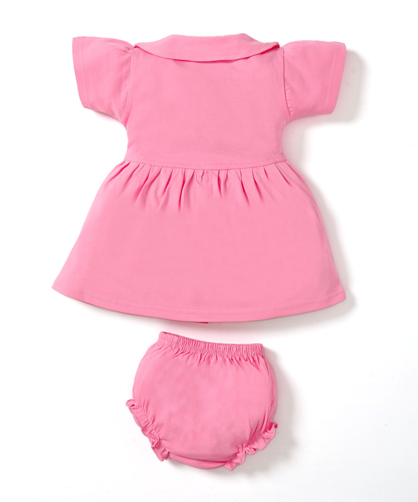 Mummy’s Cutie Half Sleeves Frock & Bloomer Pant Set | Pink