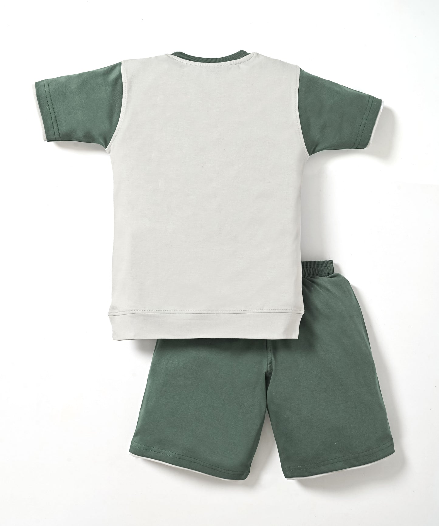 Boba Bear Half Sleeves T-Shirt & Shorts Set | Green