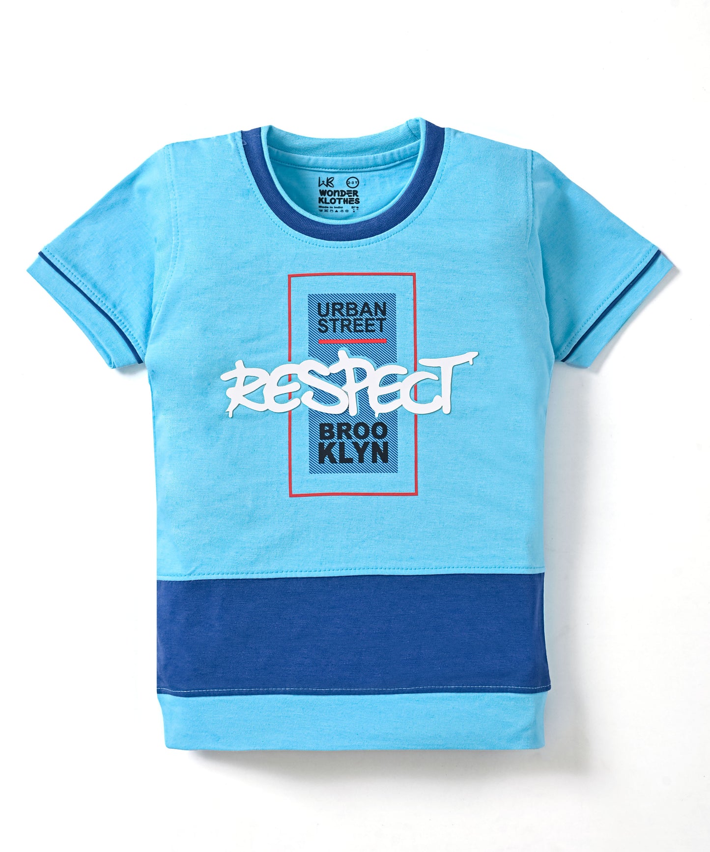 Respect Half Sleeves T-Shirt & Shorts Set | Blue