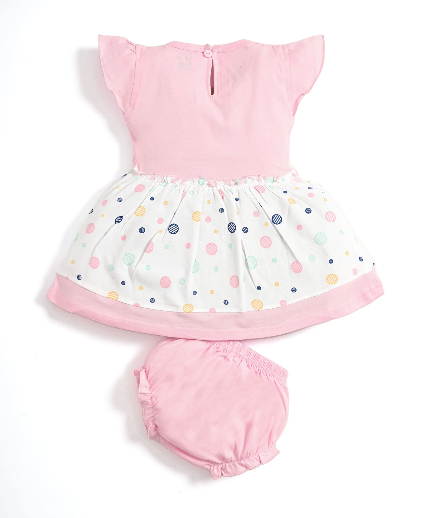 Butterfly Garden Short Sleeves Frock & Bloomer Pant Set | Pink