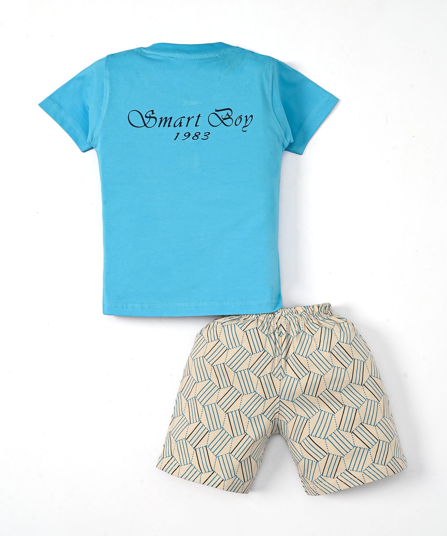 Oh Bleep Half Sleeves T-Shirt & Half Pant Set | Blue