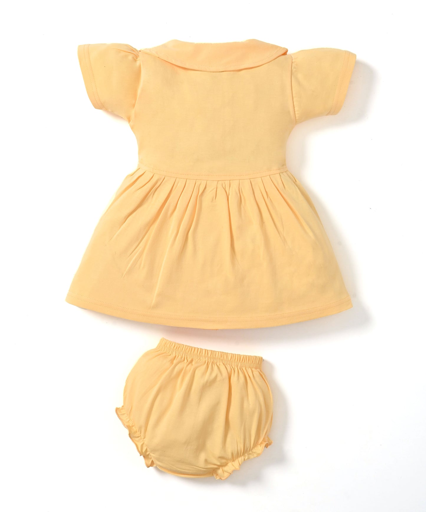 Mummy’s Cutie Half Sleeves Frock & Bloomer Pant Set | Yellow