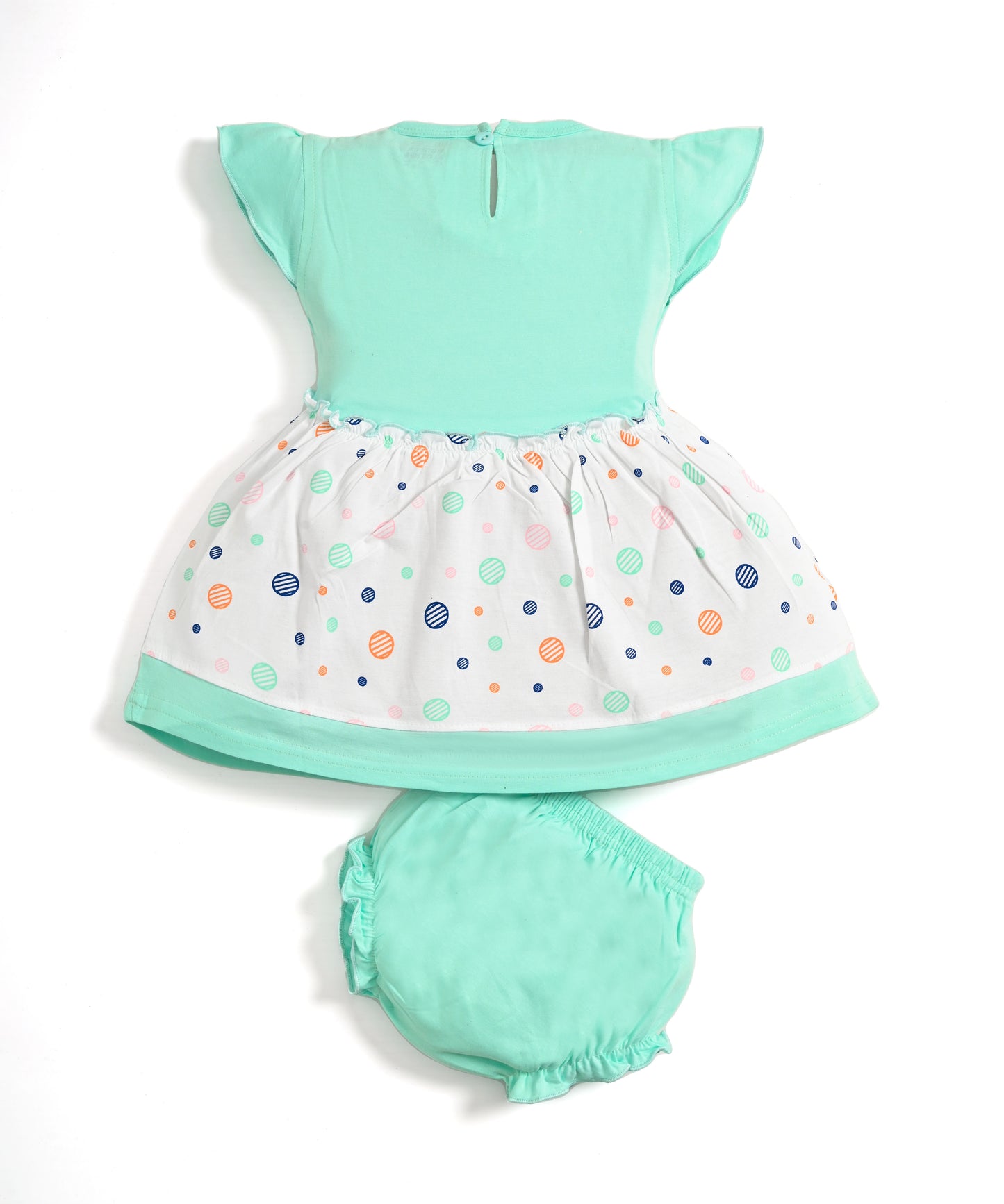 Butterfly Garden Short Sleeves Frock & Bloomer Pant Set | Green
