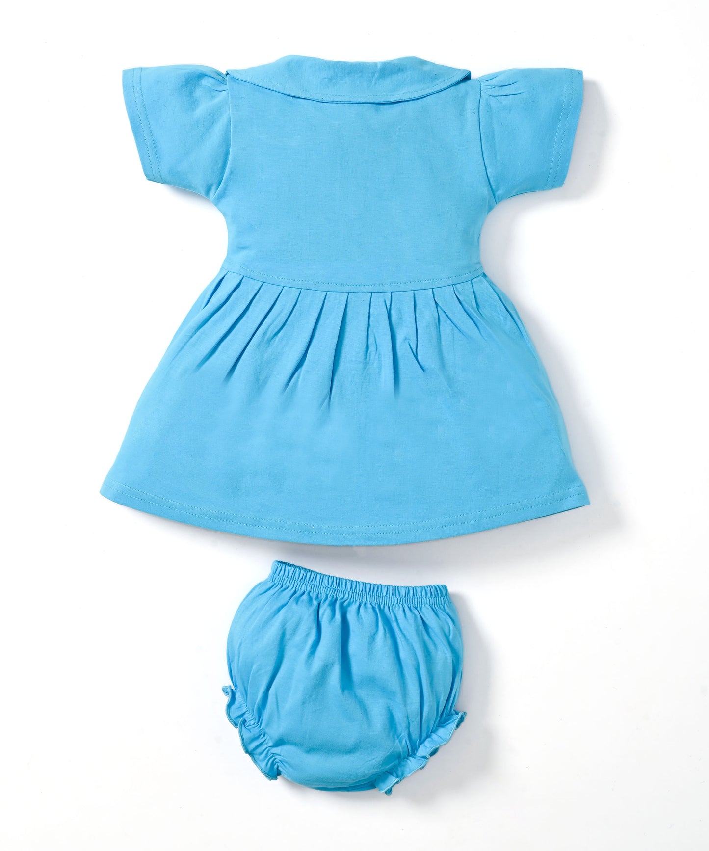 Mummy’s Cutie Half Sleeves Frock & Bloomer Pant Set | Blue