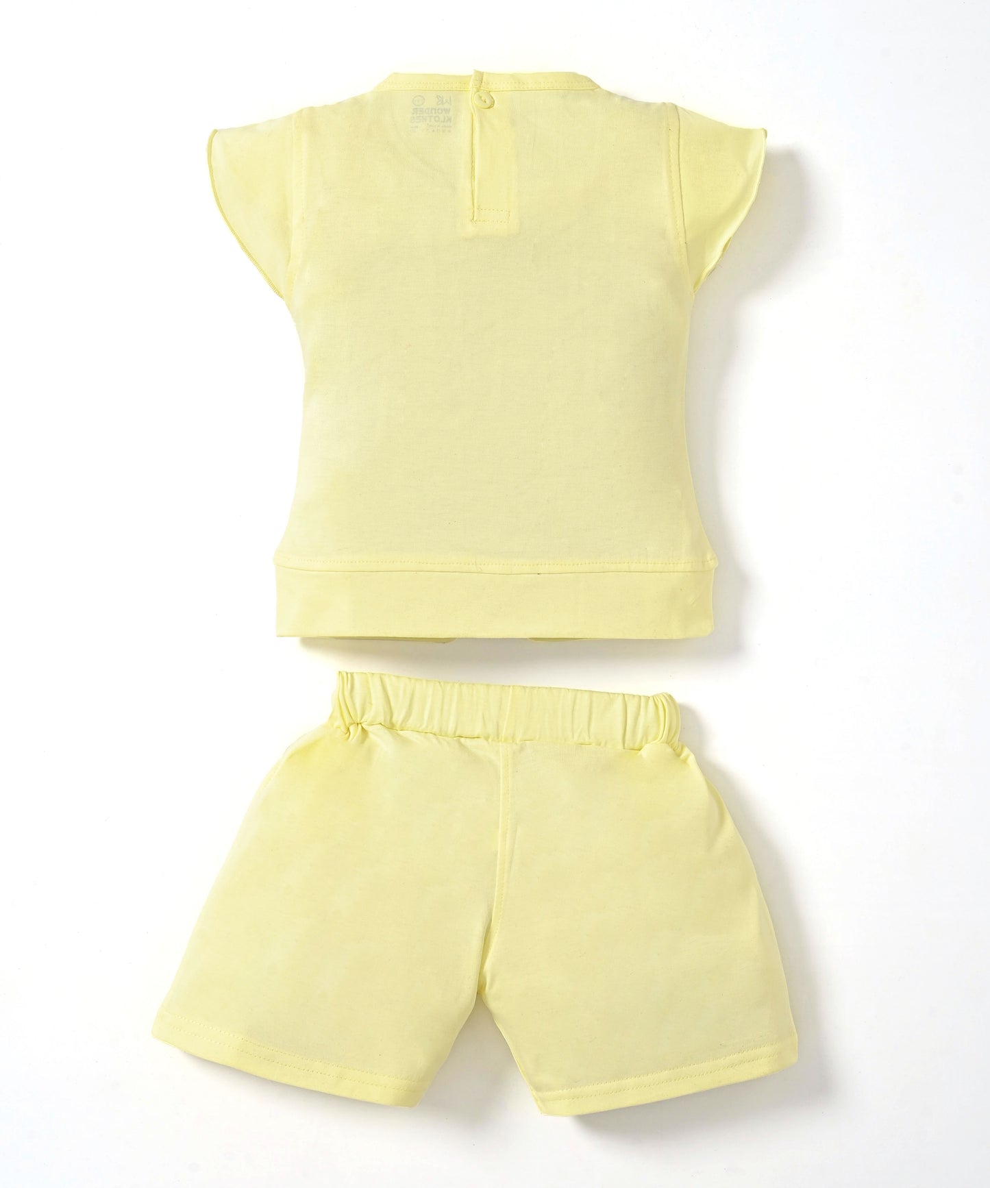 Rabbit Short Sleeves Top & Hot Pant Set | Yellow