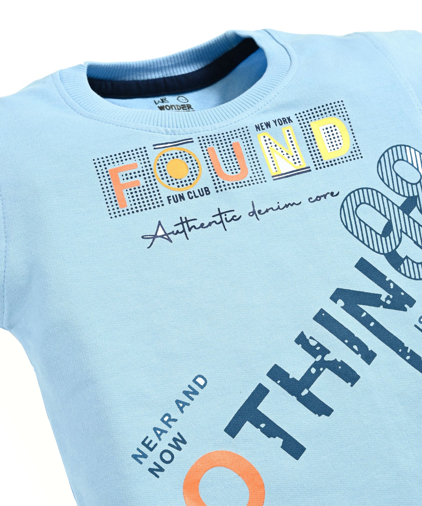 Nothing Full Sleeves Sweatshirt & Joggers Set | Blue