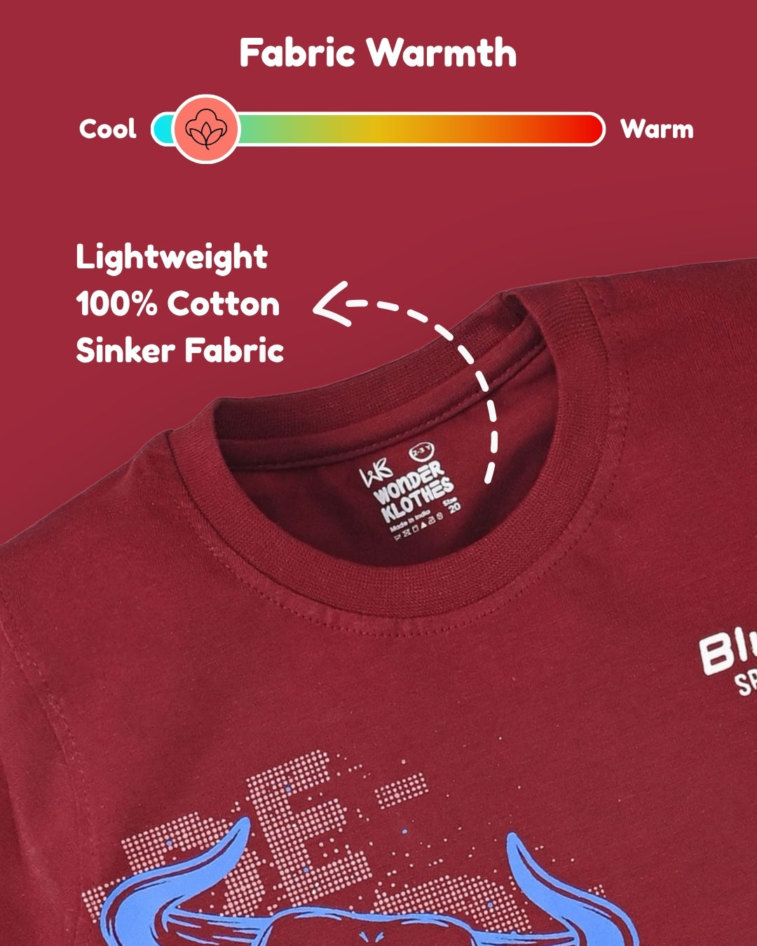 Bulls City Half Sleeves T-Shirt & Shorts Set | Maroon