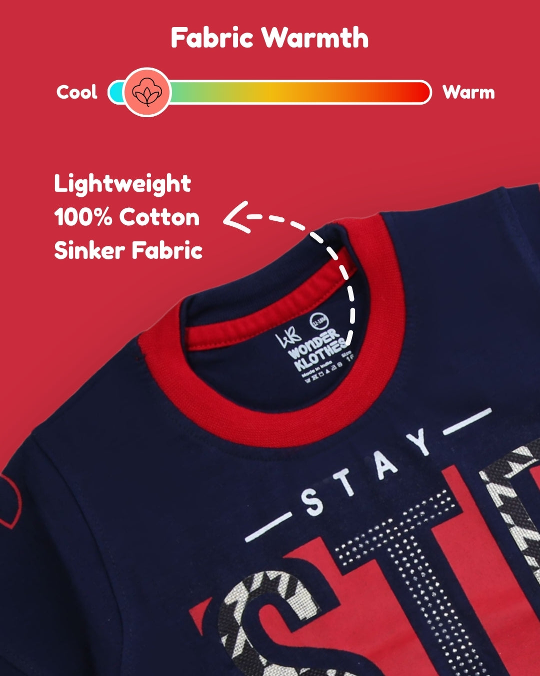 Stay Strong Half Sleeves T-Shirt & Shorts Set | Red