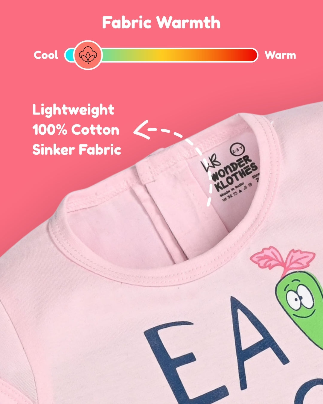 Eat More Veggies Short Sleeves Top & Hot Pant Set | Pink