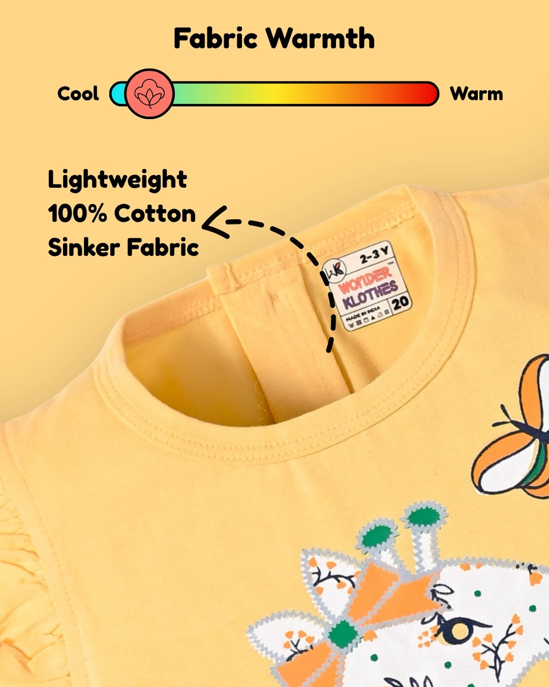 Giraffe Garden Short Sleeves Top & Skirt Set | Yellow