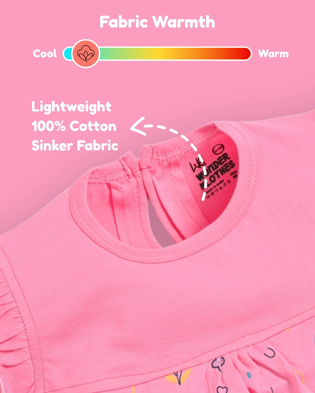 Jungle Joy Short Sleeves Frock & Bloomer Pant Set | Pink
