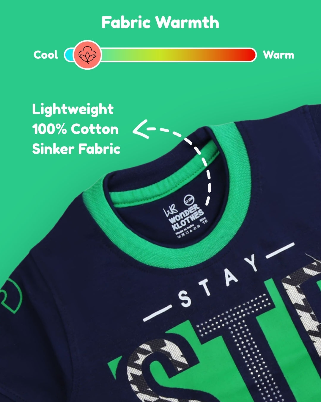 Stay Strong Half Sleeves T-Shirt & Shorts Set | Green