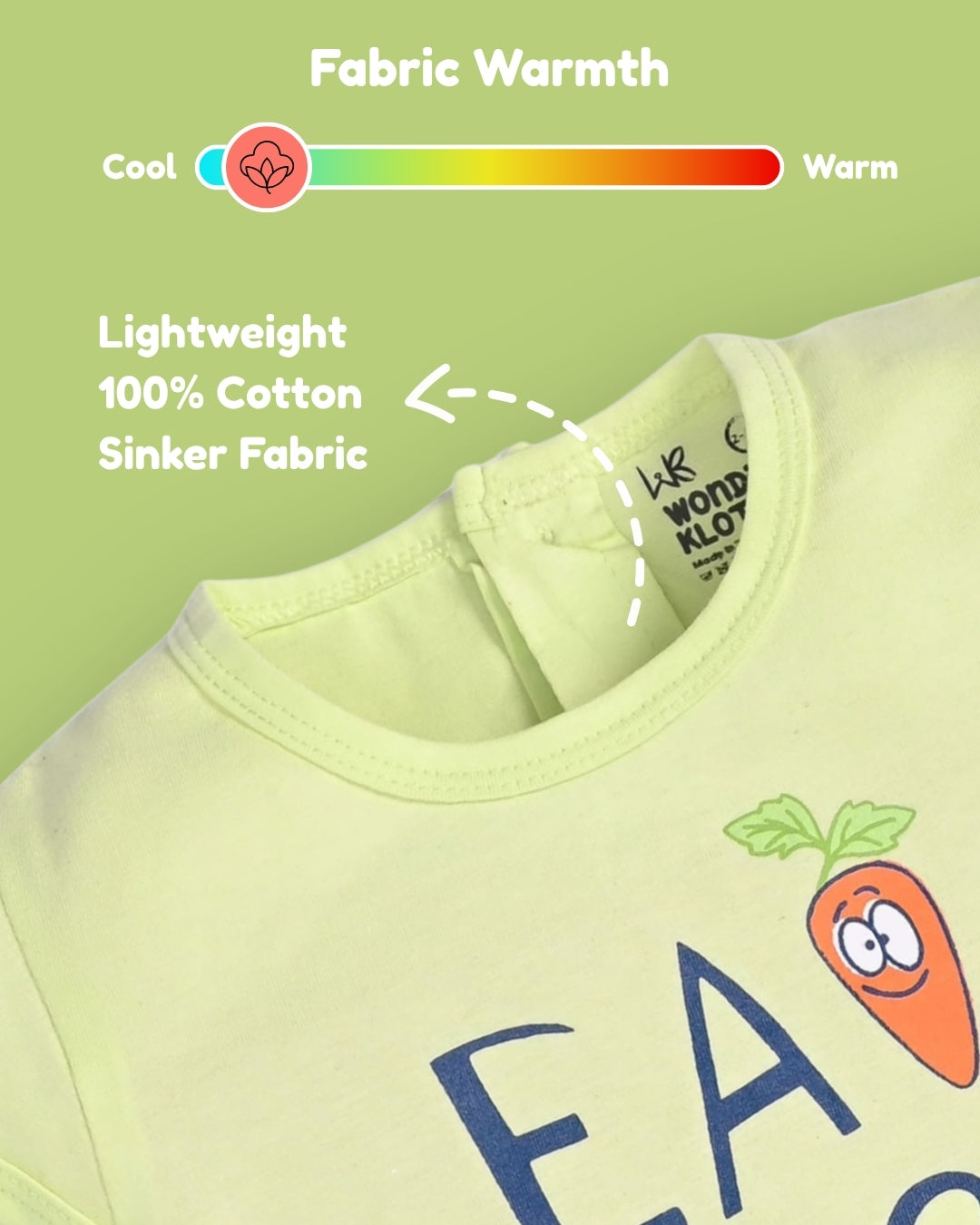 Eat More Veggies Short Sleeves Top & Hot Pant Set | Green