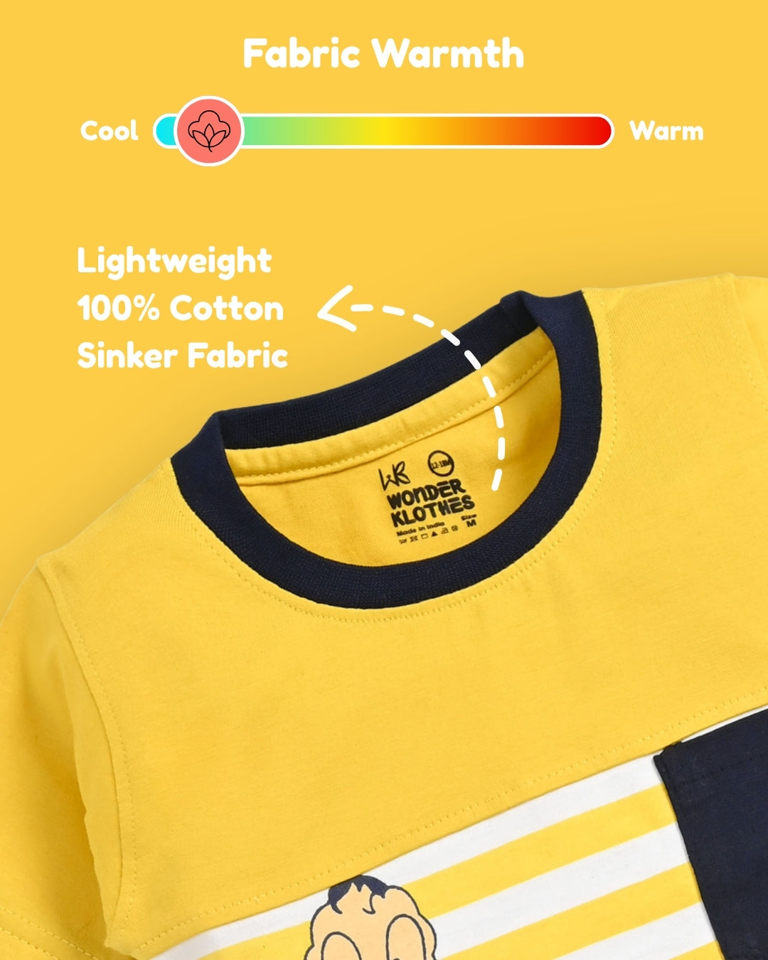 Donald Duck Half Sleeves T-Shirt & Half Pant Set | Yellow