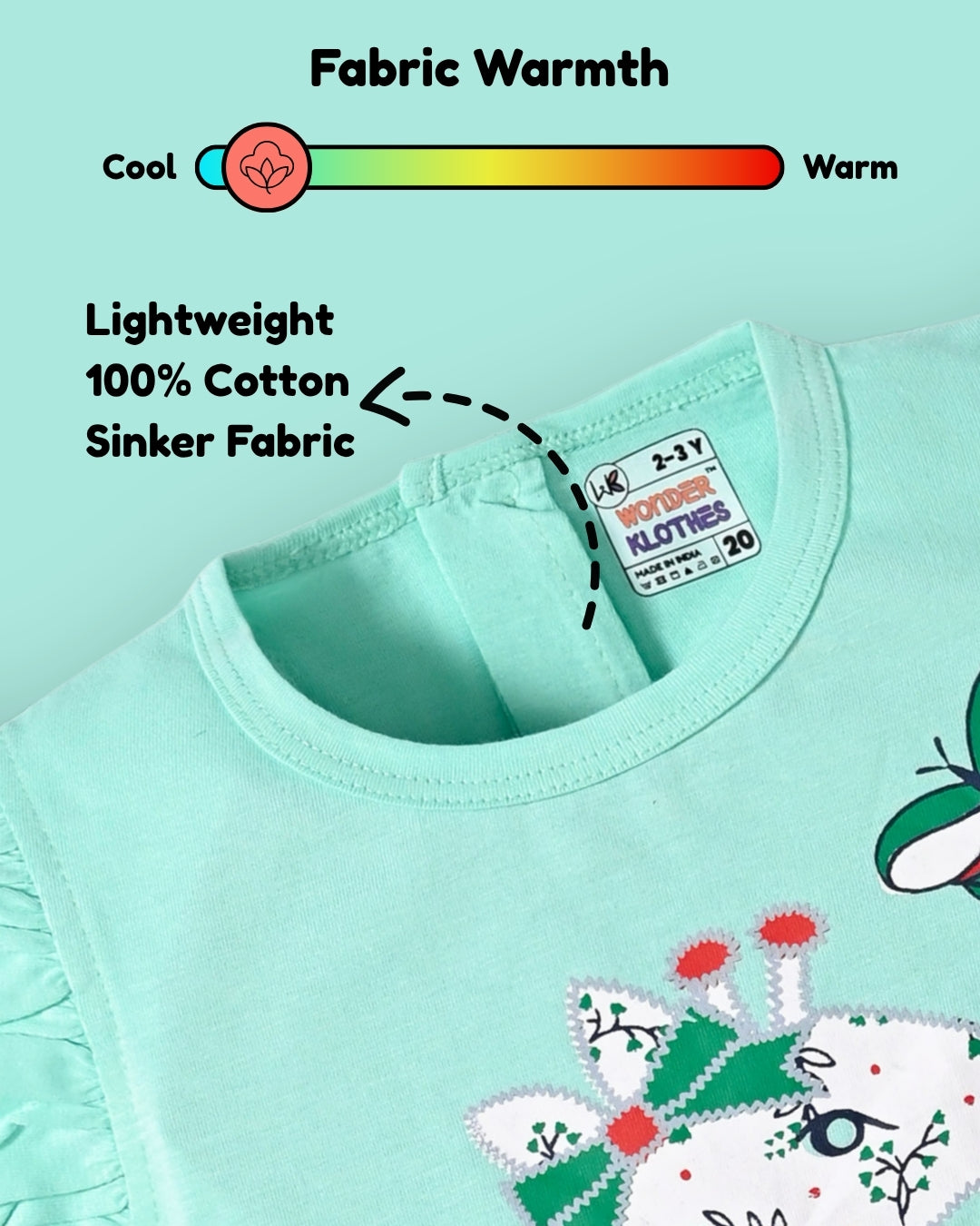 Giraffe Garden Short Sleeves Top & Skirt Set | Green