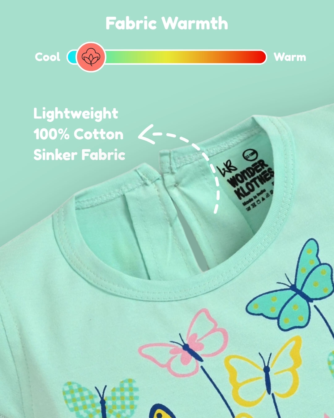 Butterfly Garden Short Sleeves Frock & Bloomer Pant Set | Green