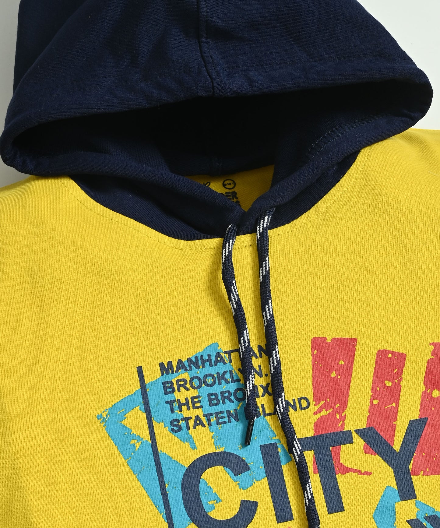 City Full Sleeves Hoodie Sweatshirt with Pocket | Yellow